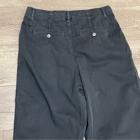 Free People Pleated Trousers Black Wide Leg Pants High Rise Boho Hippie Sz 4 - Picture 8 of 8